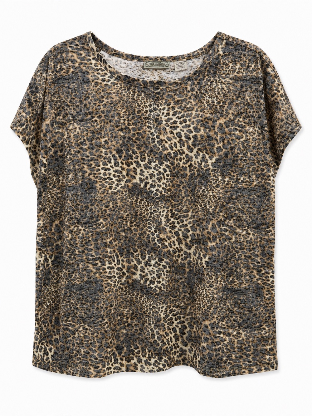Art and Soul Reversible Leopard Print knit Top